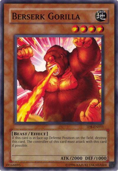 Beast, Common, Earth, Effect Monster, Tournament Pack 8, Unlimited Berserk Gorilla [TP8-EN011] Common - Trading Card World