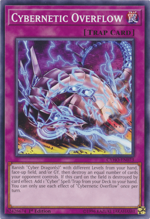 1st Edition, Common, Cybernetic Horizon, Normal Trap, Trap, Unlimited Cybernetic Overflow [CYHO-EN073] Common - Trading Card World