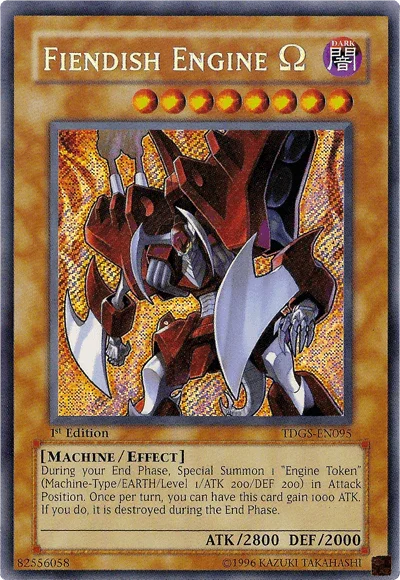 1st Edition, Dark, Effect Monster, Machine, Secret Rare, The Duelist Genesis, Unlimited Fiendish Engine Omega [TDGS-EN095] Secret Rare - Trading Card World