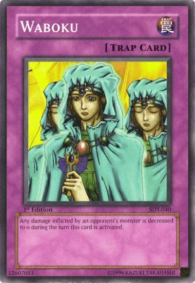 1st Edition, Common, Normal Trap, Starter Deck: Yugi, Trap, Unlimited Waboku [SDY-040] Common - Trading Card World