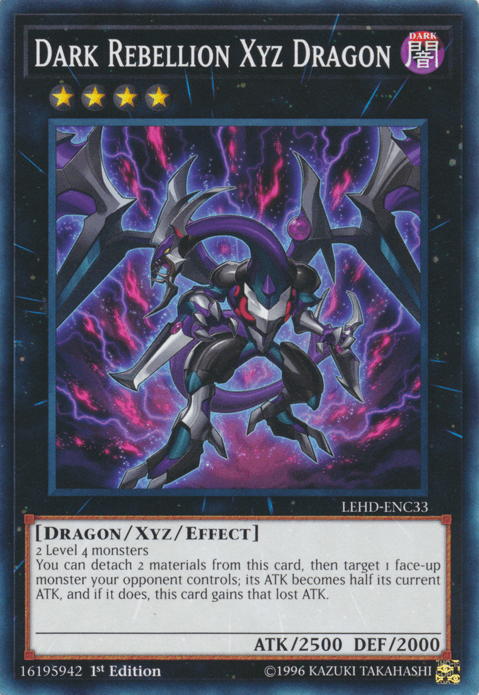 1st Edition, Common, Dark, Dragon, Legendary Hero Decks, Xyz/Effect Monster Dark Rebellion Xyz Dragon [LEHD-ENC33] Common - Trading Card World