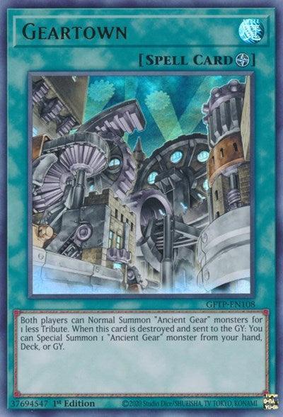 1st Edition, Field Spell, Ghosts from the Past, Spell, Ultra Rare Geartown [GFTP-EN108] Ultra Rare - Trading Card World
