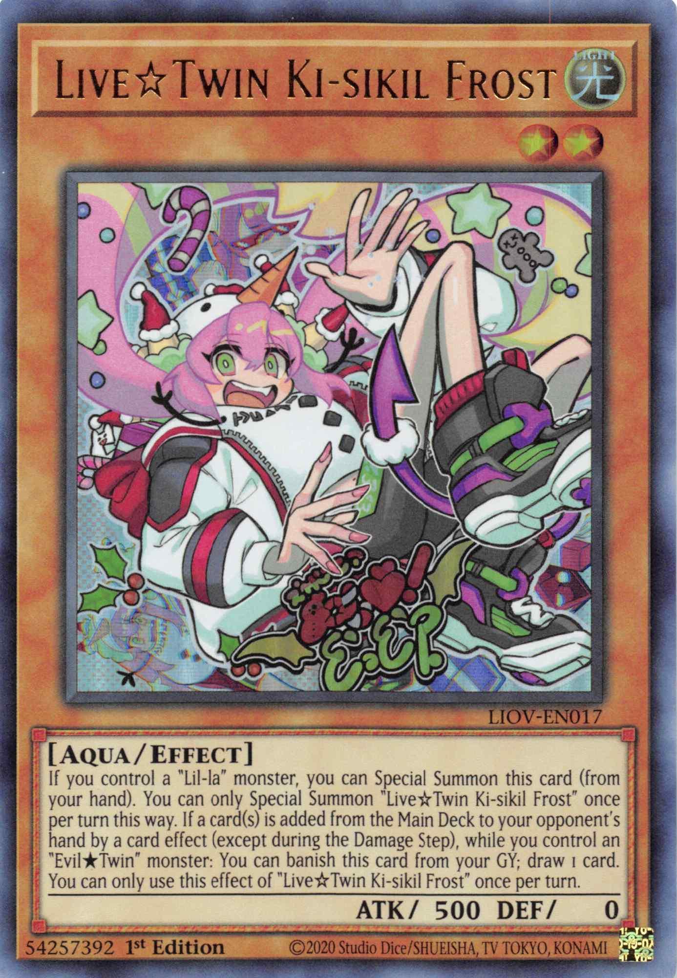 1st Edition, Aqua, Effect Monster, Light, Lightning Overdrive, Ultra Rare Live Twin Ki-sikil Frost [LIOV-EN017] Ultra Rare - Trading Card World