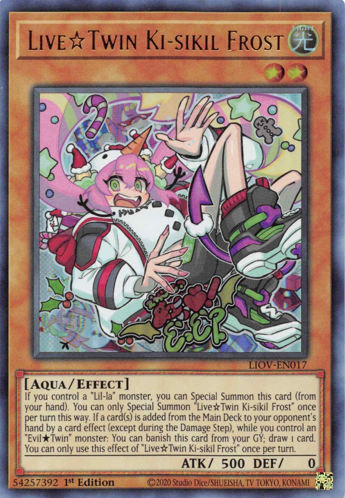 1st Edition, Aqua, Effect Monster, Light, Lightning Overdrive, Ultra Rare Live Twin Ki-sikil Frost [LIOV-EN017] Ultra Rare - Trading Card World