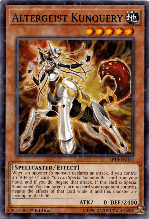1st Edition, Earth, Effect Monster, Spellcaster, Star Pack VRAINS, Starfoil Rare Altergeist Kunquery [SP18-EN029] Starfoil Rare - Trading Card World