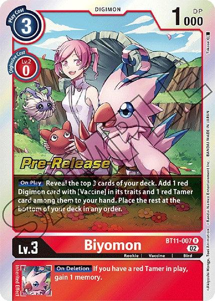 Bird, BT11-007, Digimon, Dimensional Phase Pre-Release Promos, Rare, Red, Rookie, Vaccine Biyomon [BT11-007] [Dimensional Phase Pre-Release Promos] - Trading Card World
