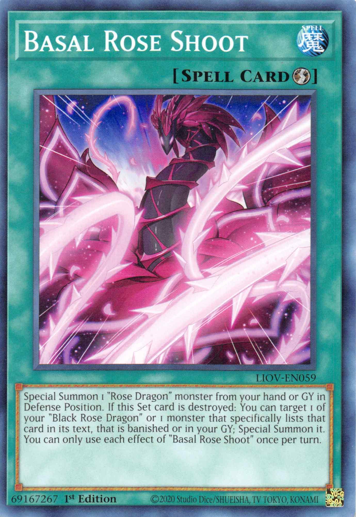 1st Edition, Common, Lightning Overdrive, Quick-Play Spell, Spell Basal Rose Shoot [LIOV-EN059] Common - Trading Card World