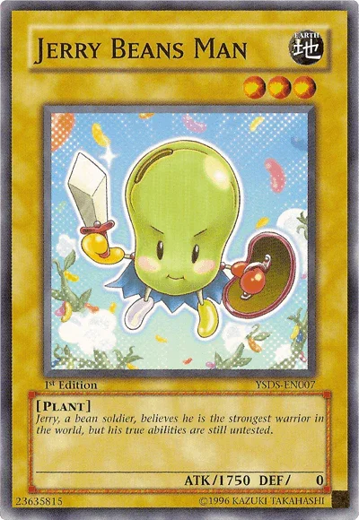 1st Edition, Common, Earth, Normal Monster, Plant, Starter Deck: Syrus Truesdale, Unlimited Jerry Beans Man [YSDS-EN007] Common - Trading Card World