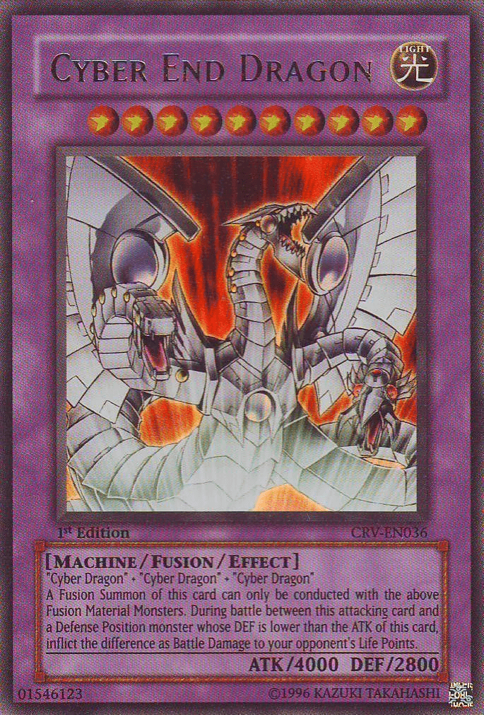 1st Edition, Cybernetic Revolution, Fusion/Effect Monster, Light, Machine, Ultra Rare, Unlimited Cyber End Dragon [CRV-EN036] Ultra Rare - Trading Card World
