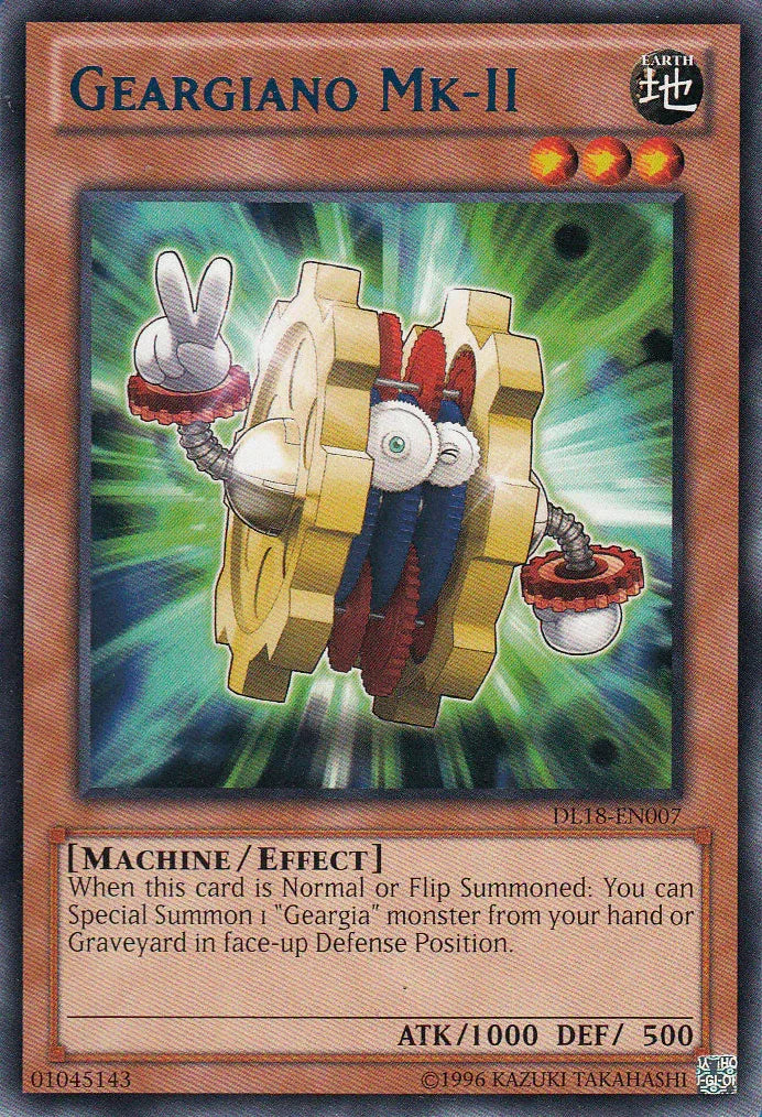 Duelist League Promo, Earth, Effect Monster, Machine, Rare, Unlimited Geargiano Mk-II (Blue) [DL18-EN007] Rare - Trading Card World