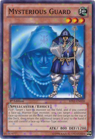 1st Edition, Battle Pack: Epic Dawn, Earth, Effect Monster, Spellcaster, Starfoil Rare, Unlimited Mysterious Guard [BP01-EN058] Starfoil Rare - Trading Card World