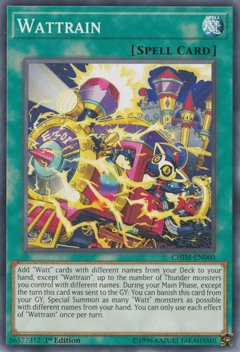 1st Edition, Chaos Impact, Common, Normal Spell, Spell, Unlimited Wattrain [CHIM-EN060] Common - Trading Card World