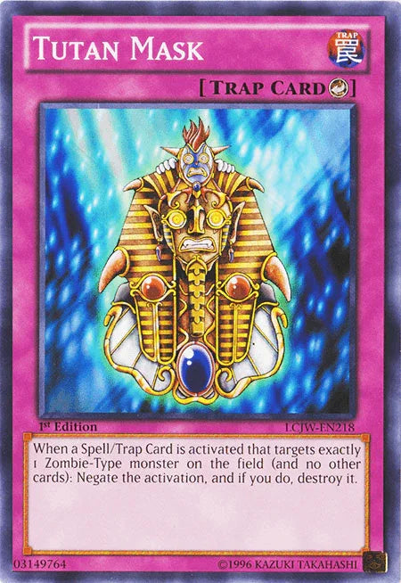 1st Edition, Common, Counter Trap, Legendary Collection 4: Joey's World, Trap Tutan Mask [LCJW-EN218] Common - Trading Card World