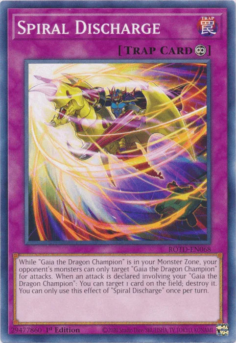 1st Edition, Common, Continuous Trap, Rise of the Duelist, Trap Spiral Discharge [ROTD-EN068] Common - Trading Card World
