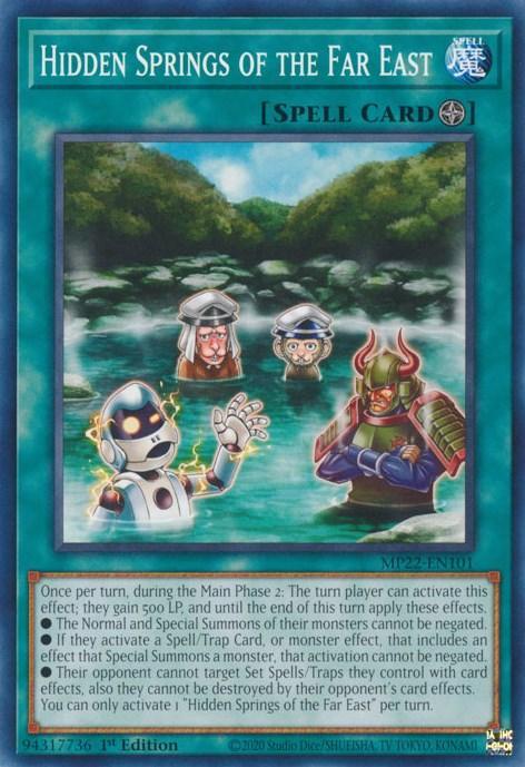 1st Edition, 2022 Tin of the Pharaoh's Gods, Common, Field Spell, Spell Hidden Springs of the Far East [MP22-EN101] Common - Trading Card World
