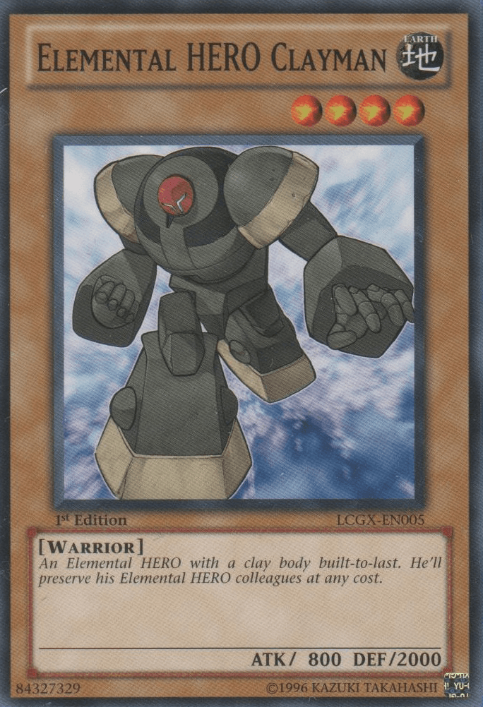 1st Edition, Common, Earth, Legendary Collection 2, Normal Monster, Unlimited, Warrior Elemental HERO Clayman [LCGX-EN005] Common - Trading Card World