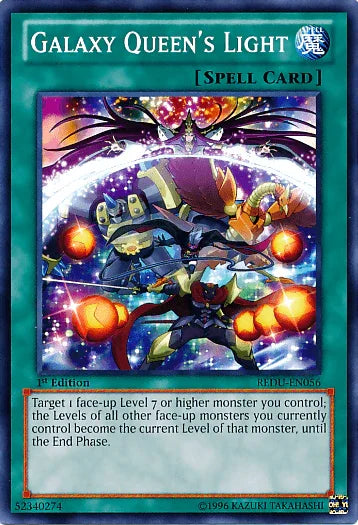 1st Edition, Common, Normal Spell, Return of the Duelist, Spell, Unlimited Galaxy Queen's Light [REDU-EN056] Common - Trading Card World