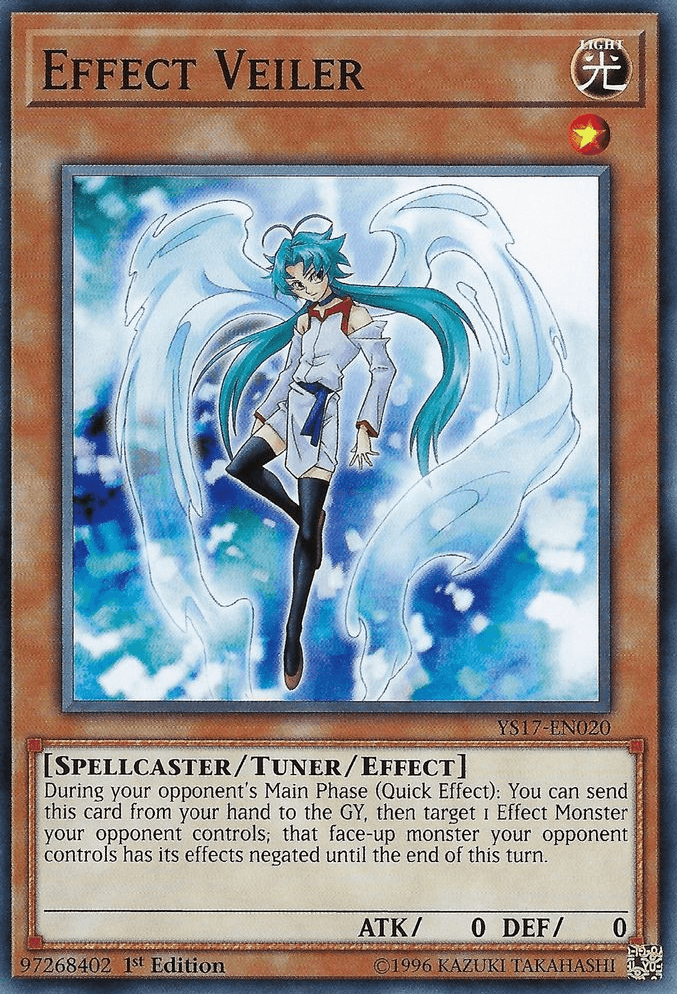 1st Edition, Common, Light, Spellcaster, Starter Deck: Link Strike, Tuner/Effect Monster Effect Veiler [YS17-EN020] Common - Trading Card World