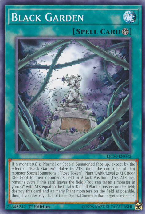 1st Edition, Common, Field Spell, Legendary Duelists: Sisters of the Rose, Spell Black Garden [LED4-EN032] Common - Trading Card World