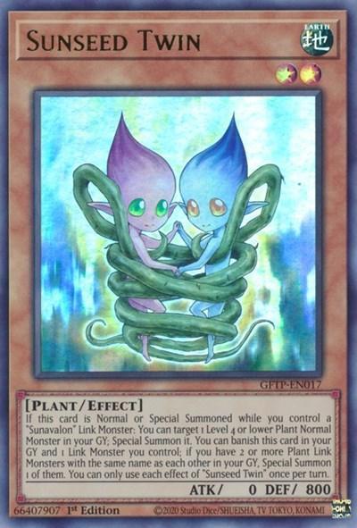 1st Edition, Earth, Effect Monster, Ghosts from the Past, Plant, Ultra Rare Sunseed Twin [GFTP-EN017] Ultra Rare - Trading Card World