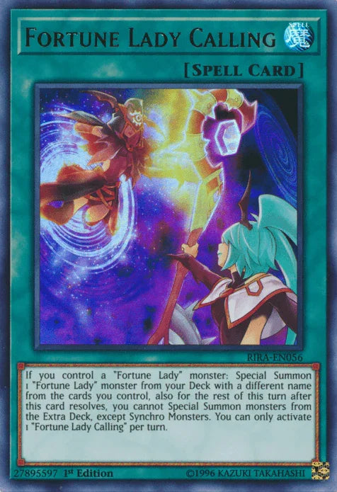 1st Edition, Normal Spell, Rising Rampage, Spell, Ultra Rare, Unlimited Fortune Lady Calling [RIRA-EN056] Ultra Rare - Trading Card World