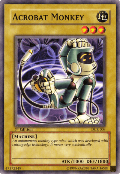 1st Edition, Common, Dark Crisis, Earth, Machine, Normal Monster, Unlimited Acrobat Monkey [DCR-003] Common - Trading Card World