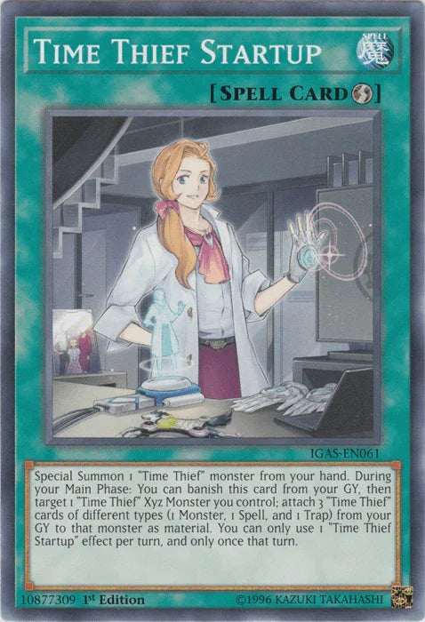 1st Edition, Common, Ignition Assault, Quick Play Spell, Spell, Unlimited Time Thief Startup [IGAS-EN061] Common - Trading Card World