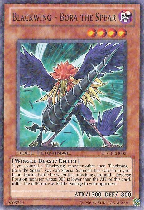 Common, Dark, Duel Terminal 3, Effect Monster, Limited, Winged Beast Blackwing - Bora the Spear [DT03-EN002] Common - Trading Card World