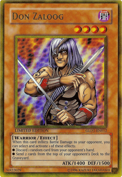 Dark, Effect Monster, Gold Rare, Gold Series 2008, Limited, Warrior Don Zaloog [GLD1-EN012] Gold Rare - Trading Card World