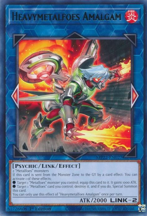1st Edition, 2022 Tin of the Pharaoh's Gods, Fire, Link/Effect Monster, Psychic, Rare Heavymetalfoes Amalgam [MP22-EN027] Rare - Trading Card World