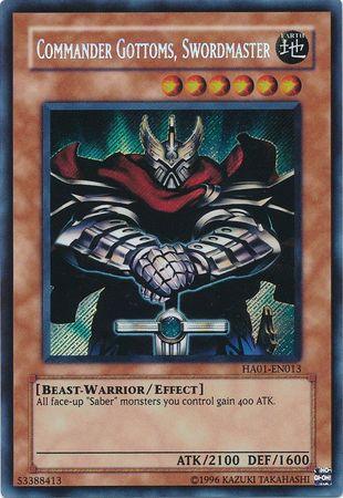 Beast-Warrior, Earth, Effect Monster, Hidden Arsenal, Limited, Secret Rare, Unlimited Commander Gottoms, Swordmaster [HA01-EN013] Secret Rare - Trading Card World