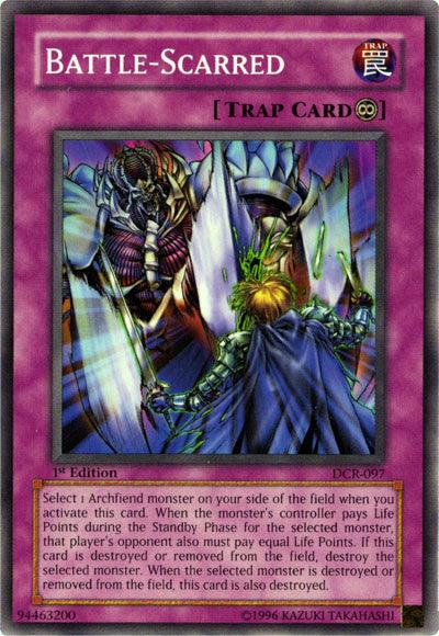 1st Edition, Common, Continuous Trap, Dark Crisis, Trap, Unlimited Battle-Scarred [DCR-097] Common - Trading Card World