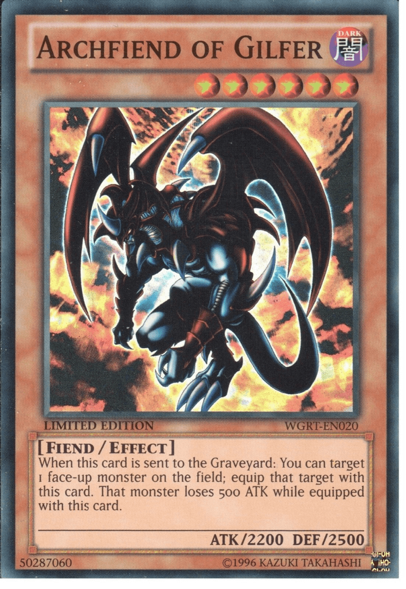 Battle Pack 2: War of the Giants Reinforcements, Dark, Effect Monster, Limited, Super Rare Archfiend of Gilfer [WGRT-EN020] Super Rare - Trading Card World