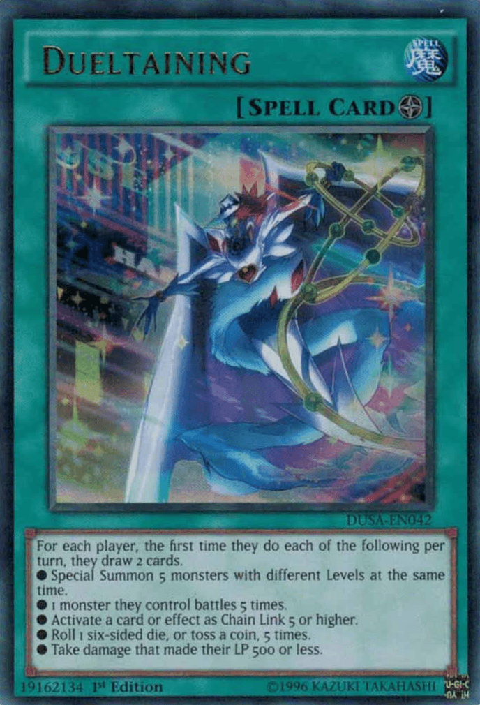 1st Edition, Duelist Saga, Field Spell, Spell, Ultra Rare Dueltaining [DUSA-EN042] Ultra Rare - Trading Card World