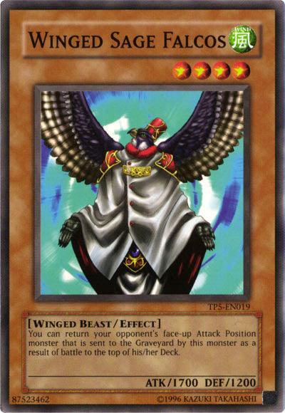 Common, Effect Monster, Tournament Pack 5, Unlimited, Wind, Winged Beast Winged Sage Falcos [TP5-EN019] Common - Trading Card World