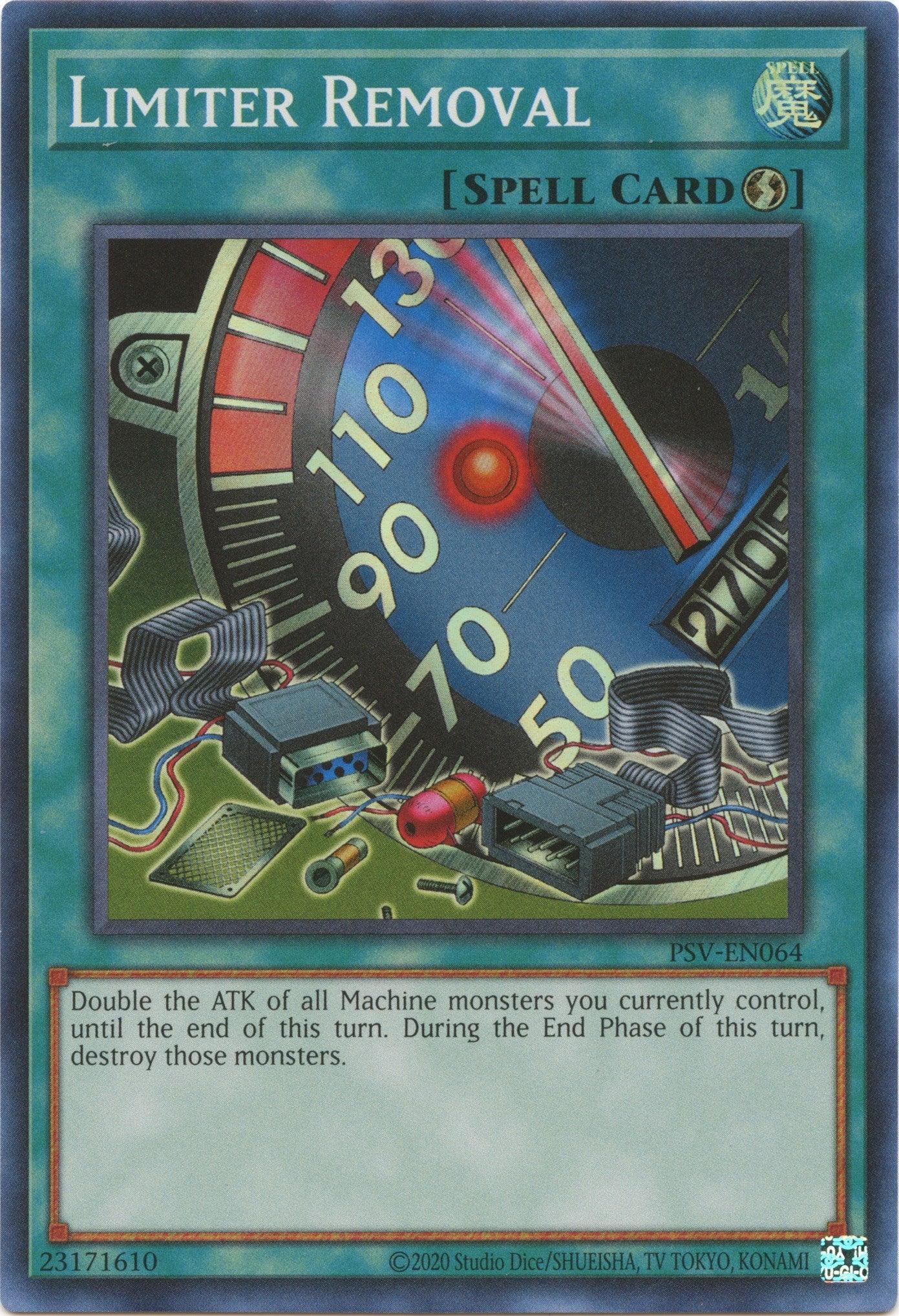 Pharaoh's Servant (25th Anniversary Edition), Quick-Play Spell, Spell, Super Rare, Unlimited Limiter Removal (25th Anniversary) [PSV-EN064] Super Rare - Trading Card World