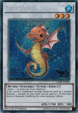 1st Edition, Clash of Rebellions, Secret Rare, Synchro/Tuner/Effect Monster, Unlimited, Water, Wyrm Tatsunoko [CORE-EN098] Secret Rare - Trading Card World