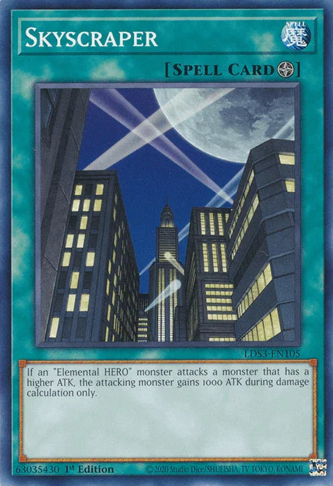 1st Edition, Common, Field Spell, Legendary Duelists: Season 3, Spell Skyscraper [LDS3-EN105] Common - Trading Card World