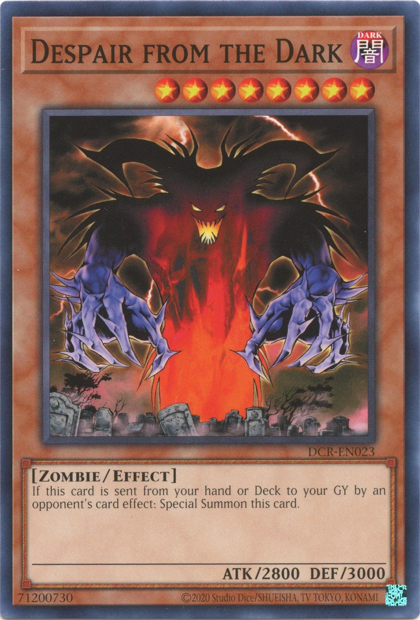 Common, Dark, Dark Crisis (25th Anniversary Edition), Effect Monster, Unlimited, Zombie Despair from the Dark (25th Anniversary) [DCR-EN023] Common - Trading Card World