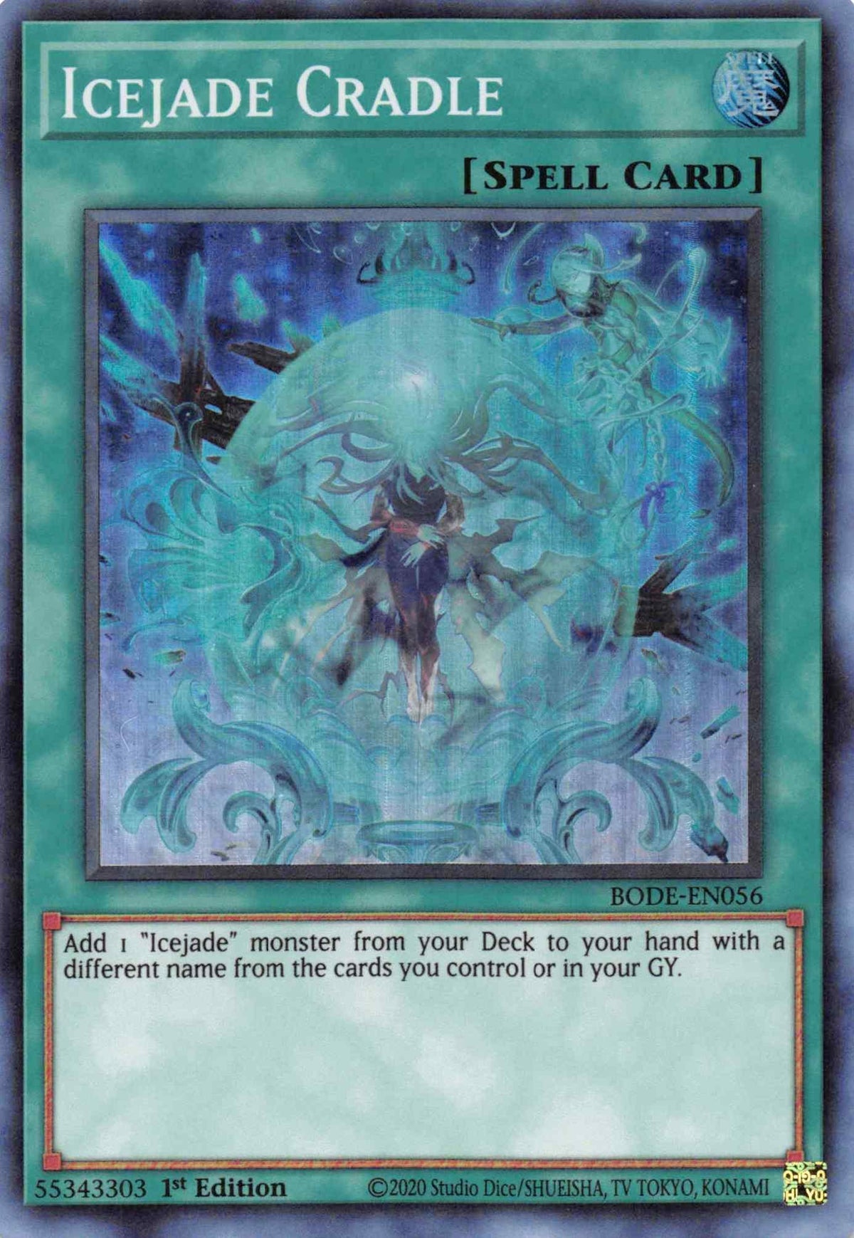 1st Edition, Burst of Destiny, Normal Spell, Spell, Super Rare Icejade Cradle [BODE-EN056] Super Rare - Trading Card World