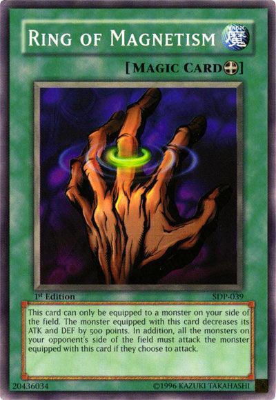 1st Edition, Common, Equip Spell, Spell, Starter Deck: Pegasus, Unlimited Ring of Magnetism [SDP-039] Common - Trading Card World