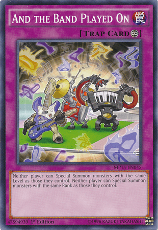 1st Edition, 2015 Mega-Tins Mega Pack, Common, Countinuous Trap, Trap And the Band Played On [MP15-EN045] Common - Trading Card World