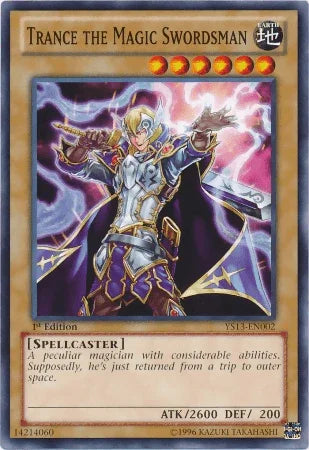 1st Edition, Common, Earth, Normal Monster, Spellcaster, Super Starter: V for Victory Trance the Magic Swordsman [YS13-EN002] Common - Trading Card World