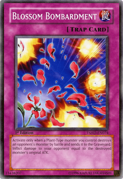 1st Edition, Common, Normal Trap, The Shining Darkness, Trap, Unlimited Blossom Bombardment [TSHD-EN074] Common - Trading Card World