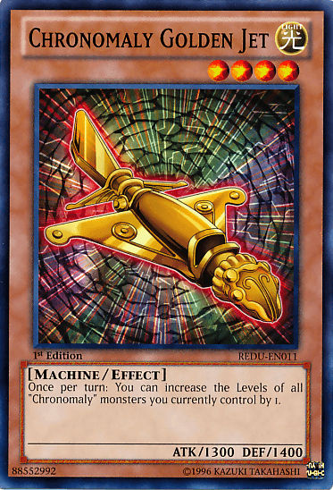 1st Edition, Common, Effect Monster, Light, Machine, Return of the Duelist, Unlimited Chronomaly Golden Jet [REDU-EN011] Common - Trading Card World