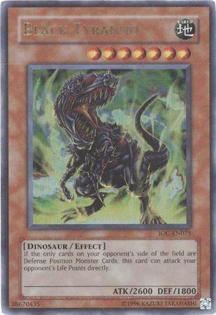 Dinosaur, Earth, Effect Monster, Invasion of Chaos, Ultra Rare, Unlimited Black Tyranno [IOC-EN075] Ultra Rare - Trading Card World