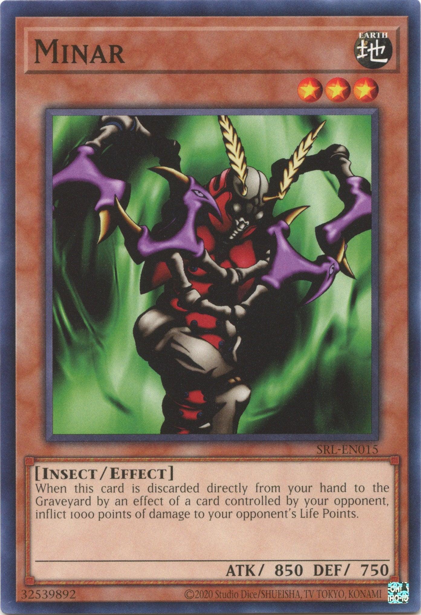Common, Earth, Effect Monster, Insect, Spell Ruler (25th Anniversary Edition), Unlimited Minar (25th Anniversary) [SRL-EN015] Common - Trading Card World