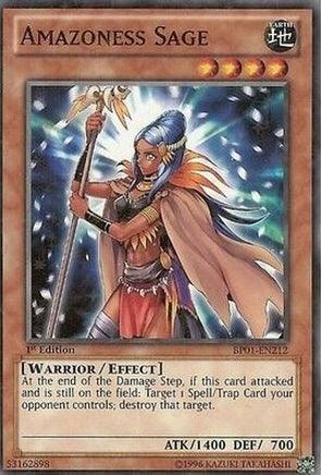 1st Edition, Battle Pack: Epic Dawn, Earth, Effect Monster, Starfoil Rare, Unlimited, Warrior Amazoness Sage [BP01-EN212] Starfoil Rare - Trading Card World