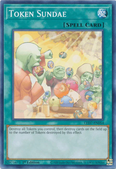 1st Edition, Common, Legendary Duelists: Rage of Ra, Normal Spell, Spell, Unlimited Token Sundae [LED7-EN054] Common - Trading Card World