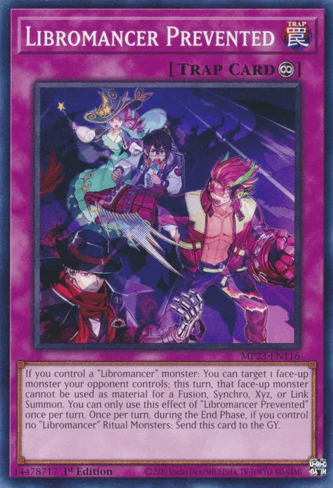 1st Edition, Common, Continuous Trap, Dueling Heroes Collectors Tin - Mega Pack (25th Anniversary Edition), Trap Libromancer Prevented [MP23-EN116] Common - Trading Card World